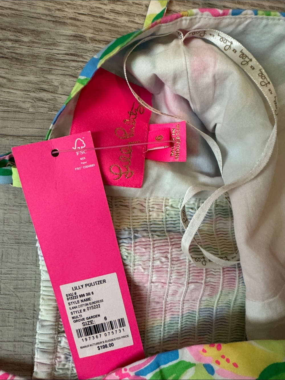 Lilly Pulitzer Pink Green Blue Floral Spaghetti Strap Mini Dress - Picture 2 of 3